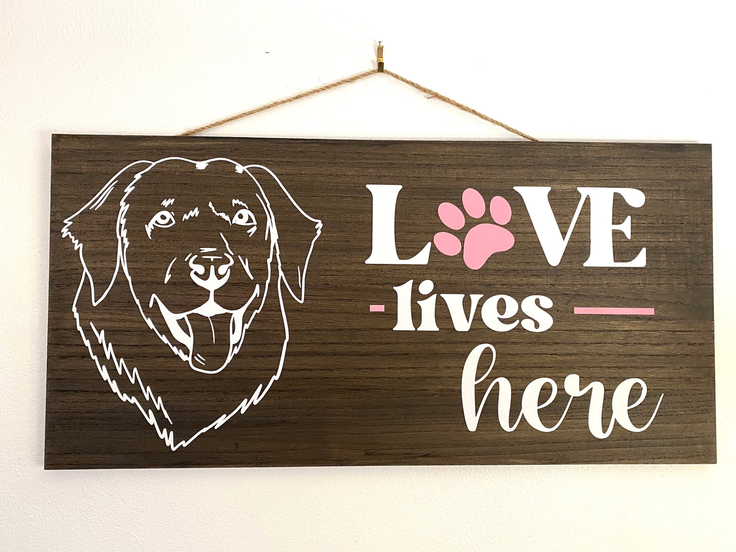 Love Lives Here Puppy/Dog Sign