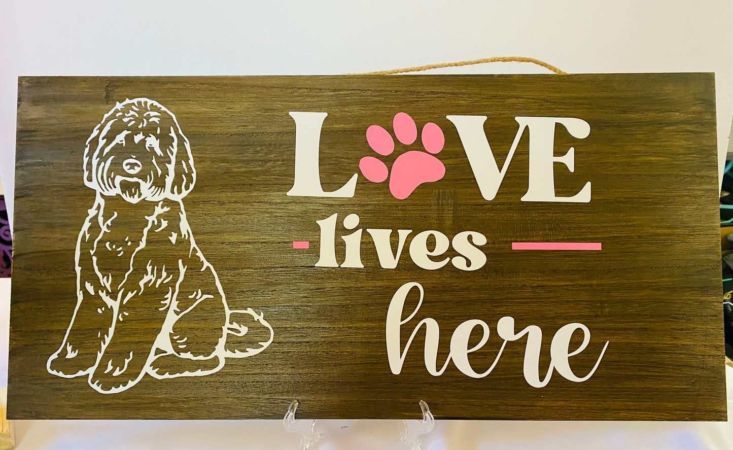 Love Lives Here Puppy/Dog Sign